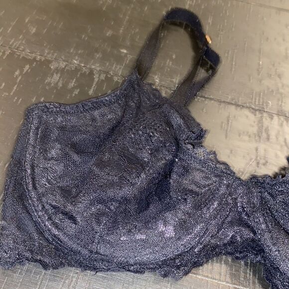 Savage X Fenty Black Underwire Lace Adjustable Strap Bra - Picture 2 of 8